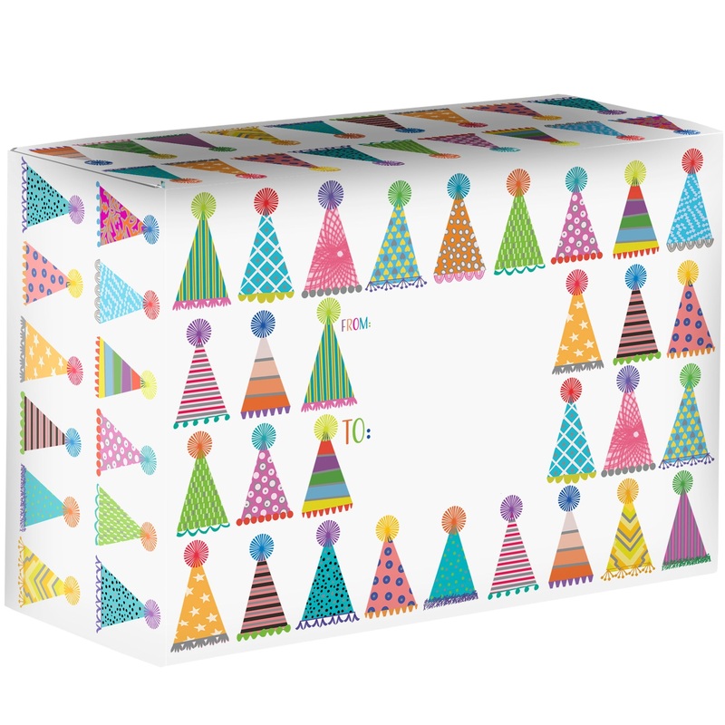 Party Hats Small Birthday Printed Gift Mailing Boxes