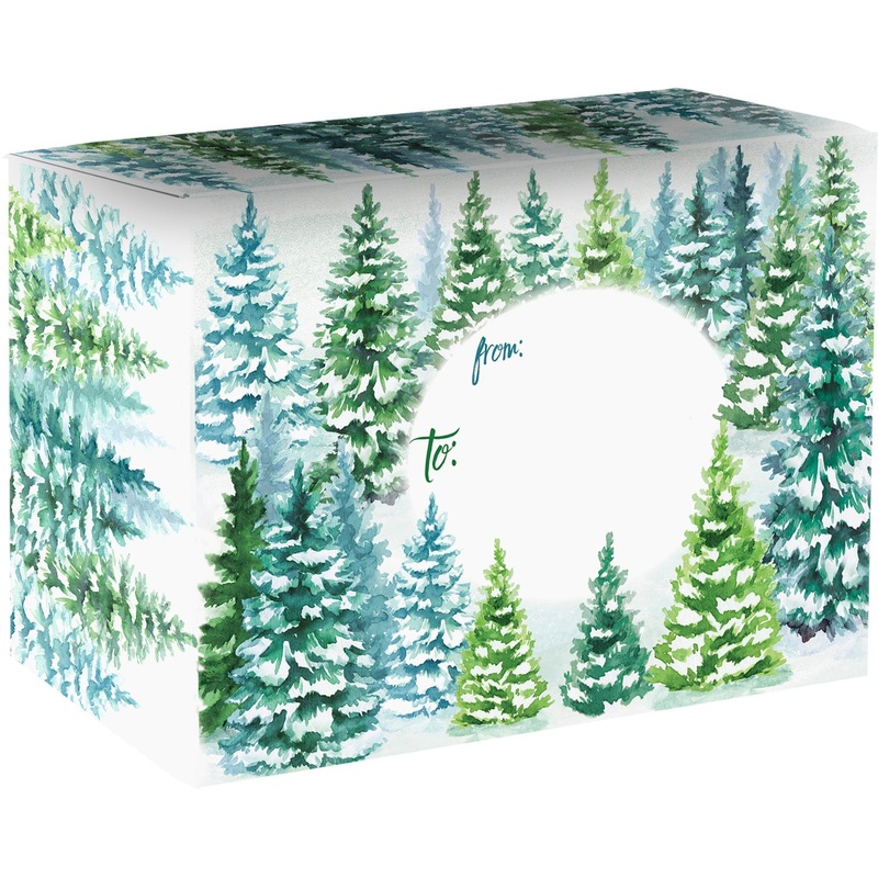 Snowy Trees Small Christmas Printed Gift Mailing Boxes