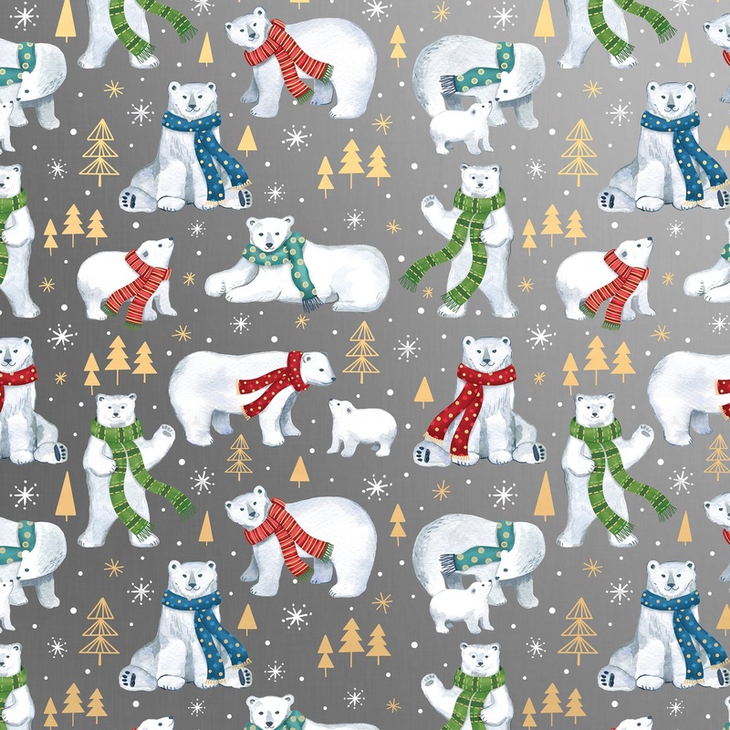 Winter Bear Christmas Gift Wrap