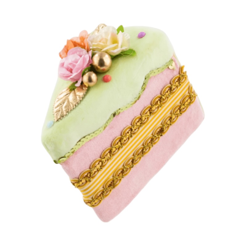 4.5in Pink Cake Slice Ornament