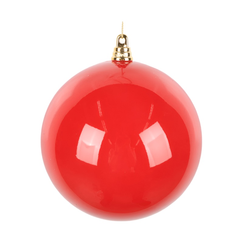 4.75″ High-Gloss Ball Ornament: Red