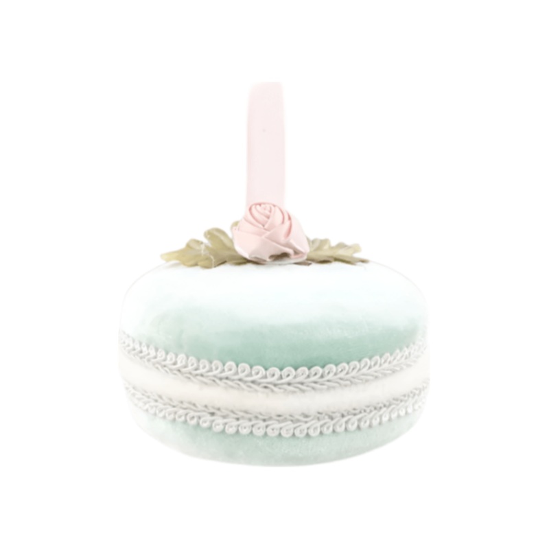 4in Blue Macaron Ornament