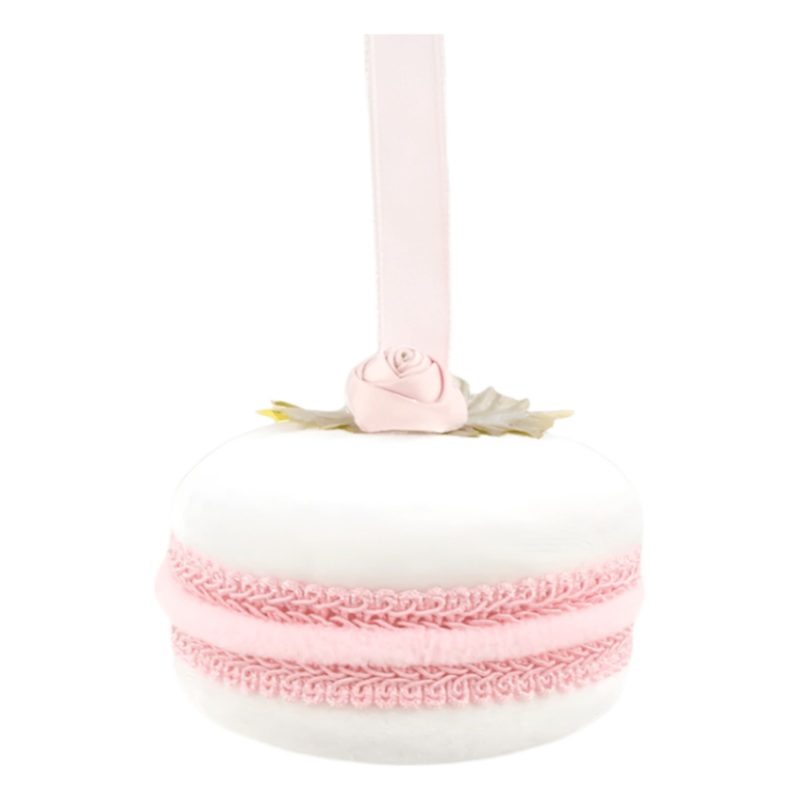 4in White Macaron Ornament