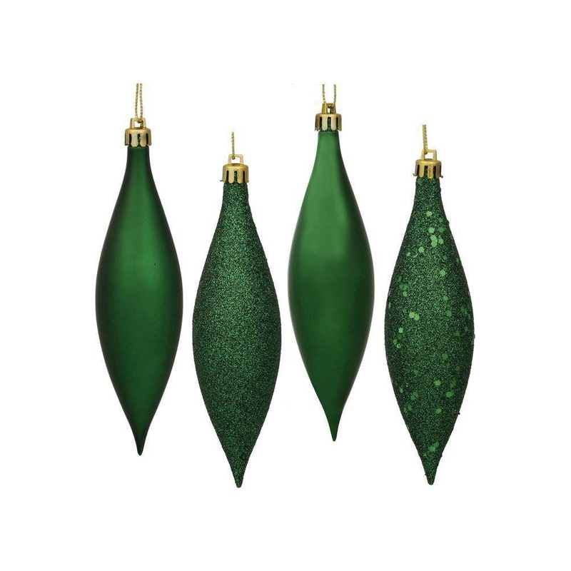 5.5″ Emerald Drop Ornaments (Asst 4)
