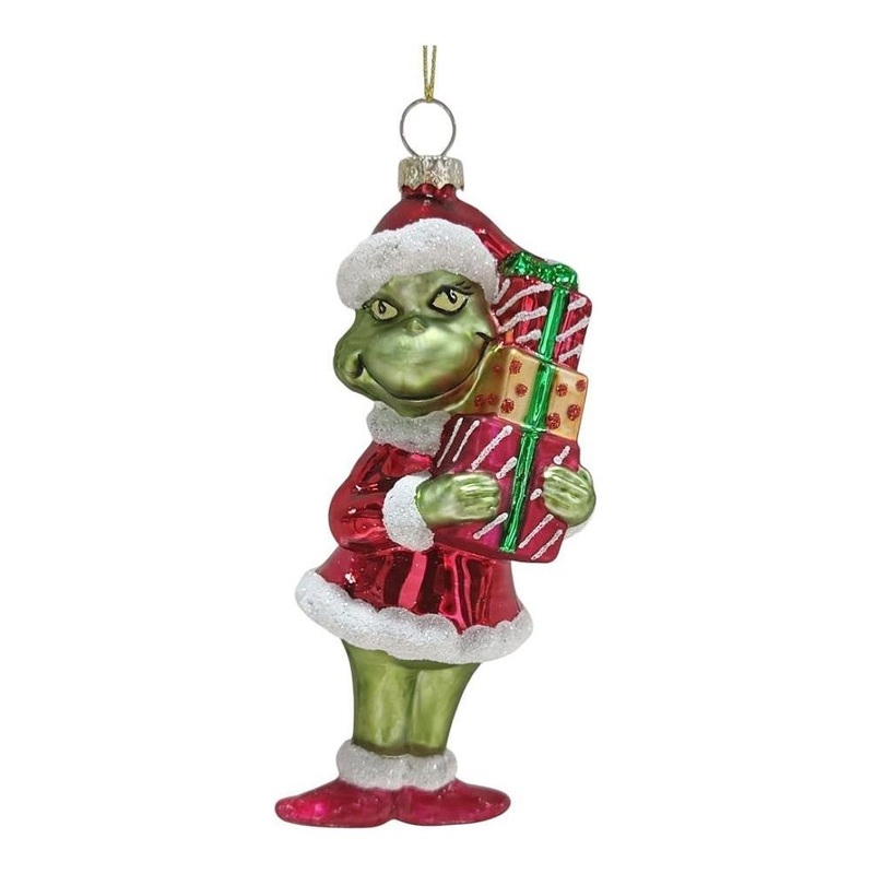 5.75″ Glass Green Elf Ornament
