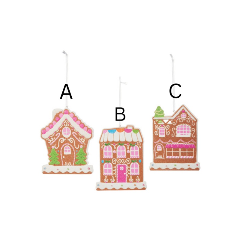 5″ Bright Gingerbread House Ornament