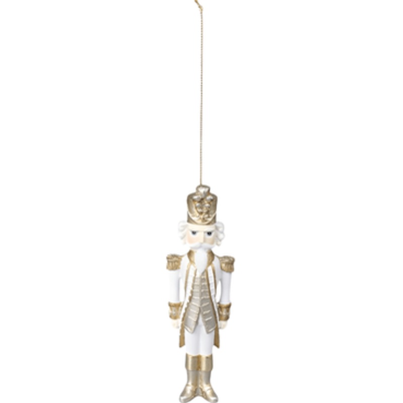 5″ White and Gold Nutcracker Ornament