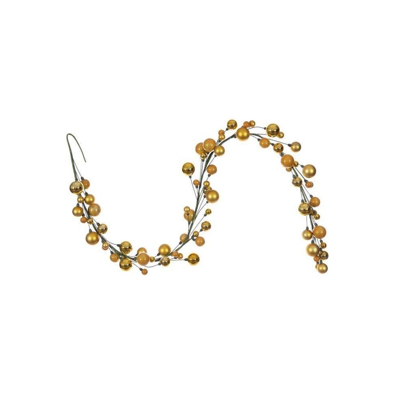6′ Ball Branch Garland: Gold