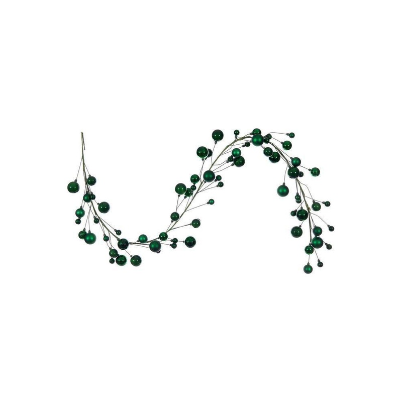 6′ Ball Branch Garland: Green