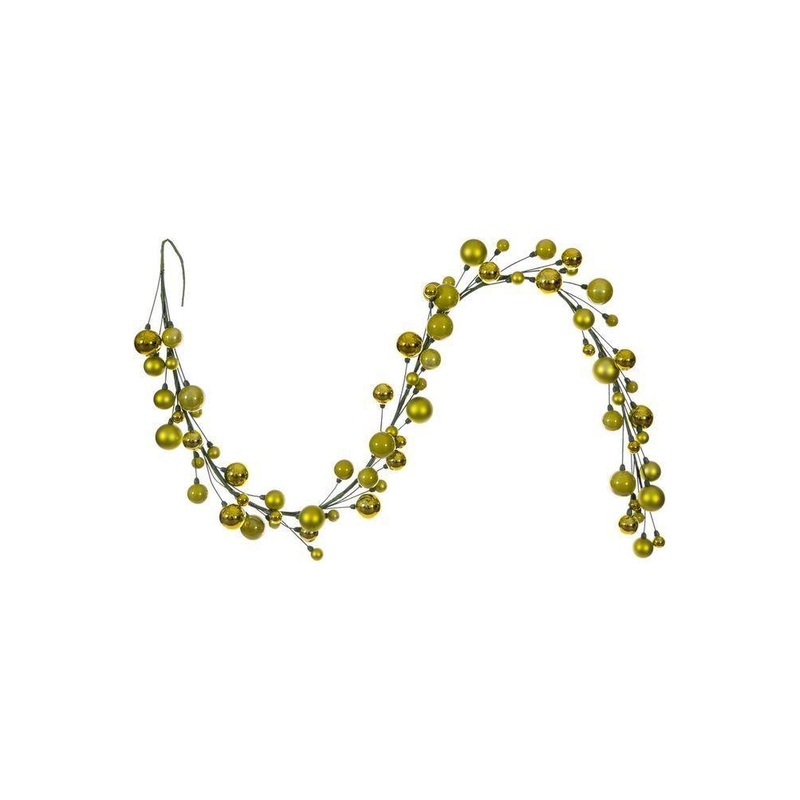 6′ Ball Branch Garland: Lime Green