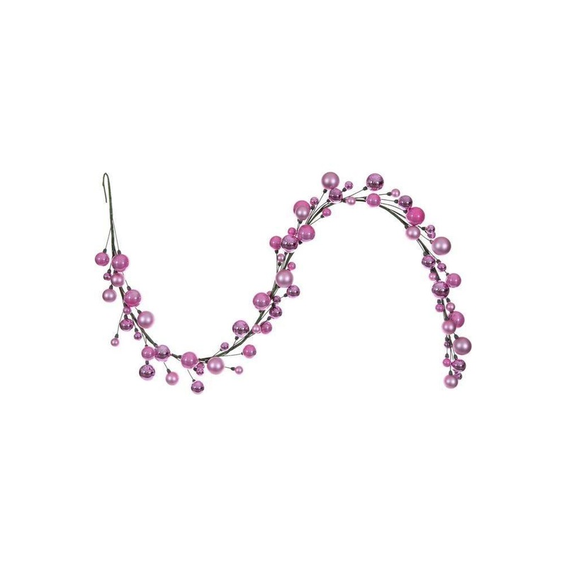 6′ Ball Branch Garland: Pink