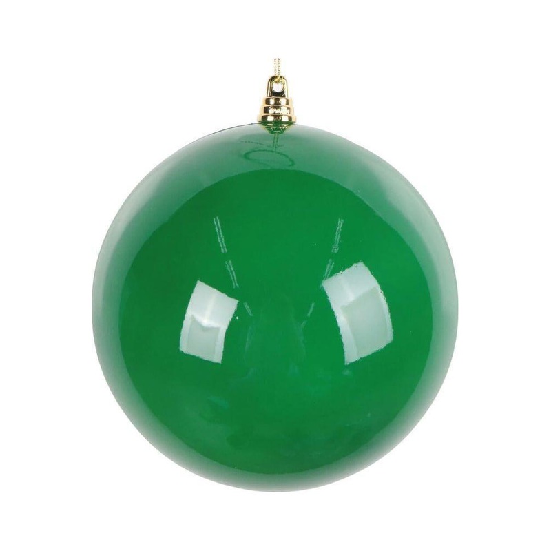 6″ High-Gloss Ball Ornament: Green