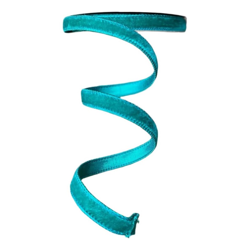 .75″ Velvet Luster Ribbon: Teal (10 Yards)