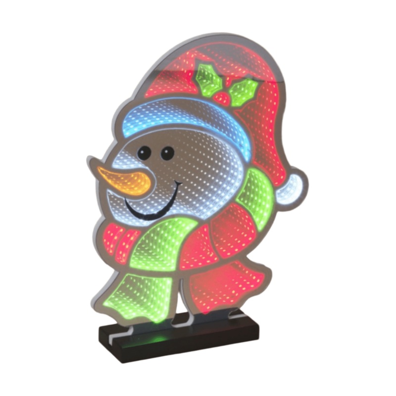 Snowman Infinity Light Display 15″H