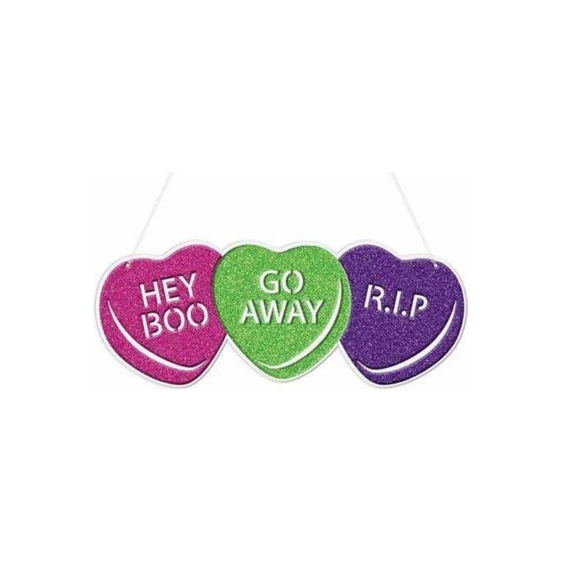 10″ Halloween Conversation Heart Sign