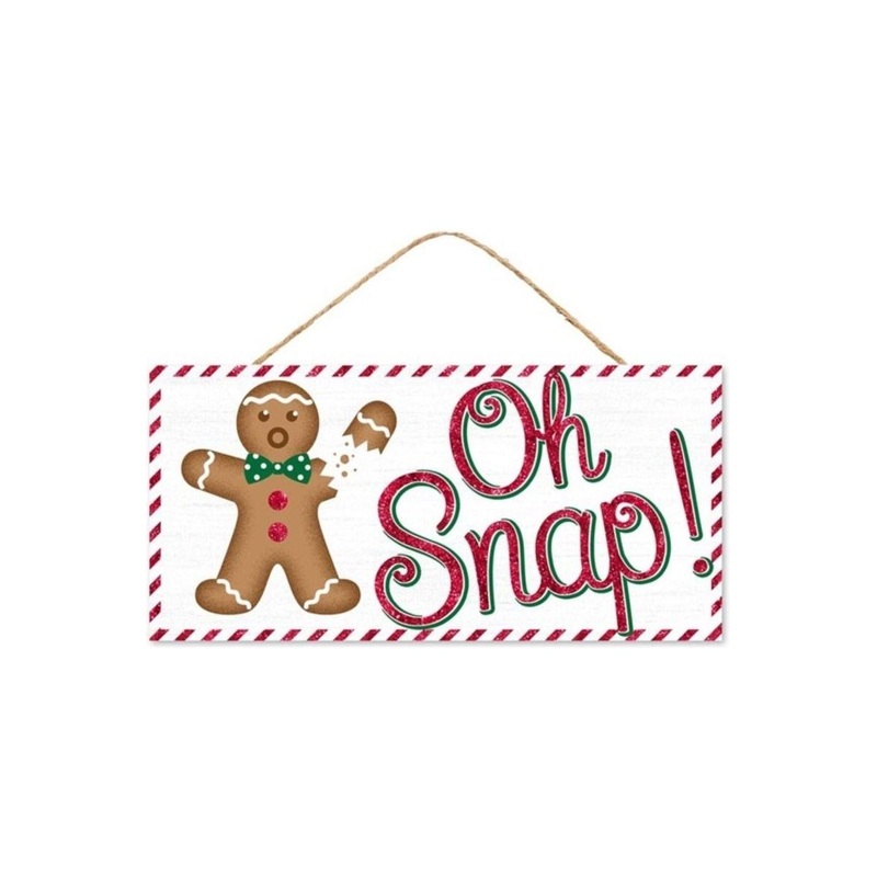 12″ Wooden Sign: Gingerbread Oh Snap