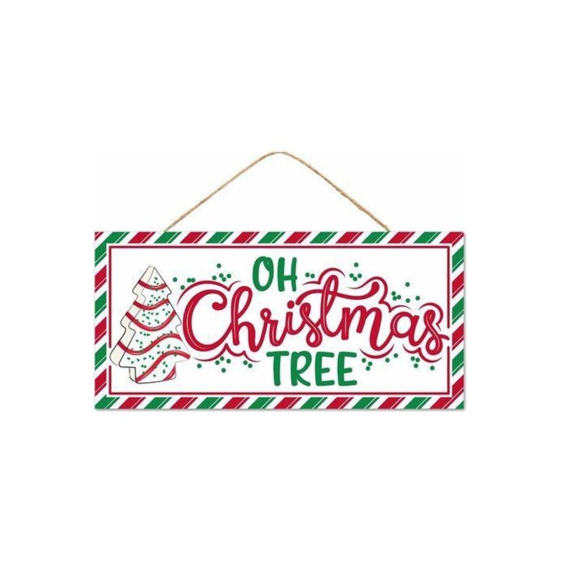 12″ Wooden Sign: Oh Christmas Tree