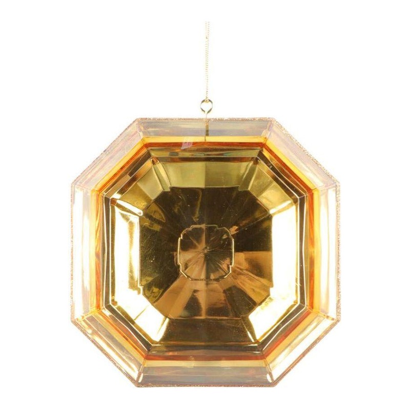 6″ Acrylic Square Jewel Ornament: Champagne (Set of 2)