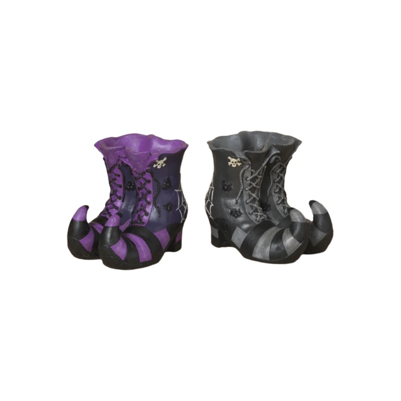 9″ Halloween Witch Boot Container