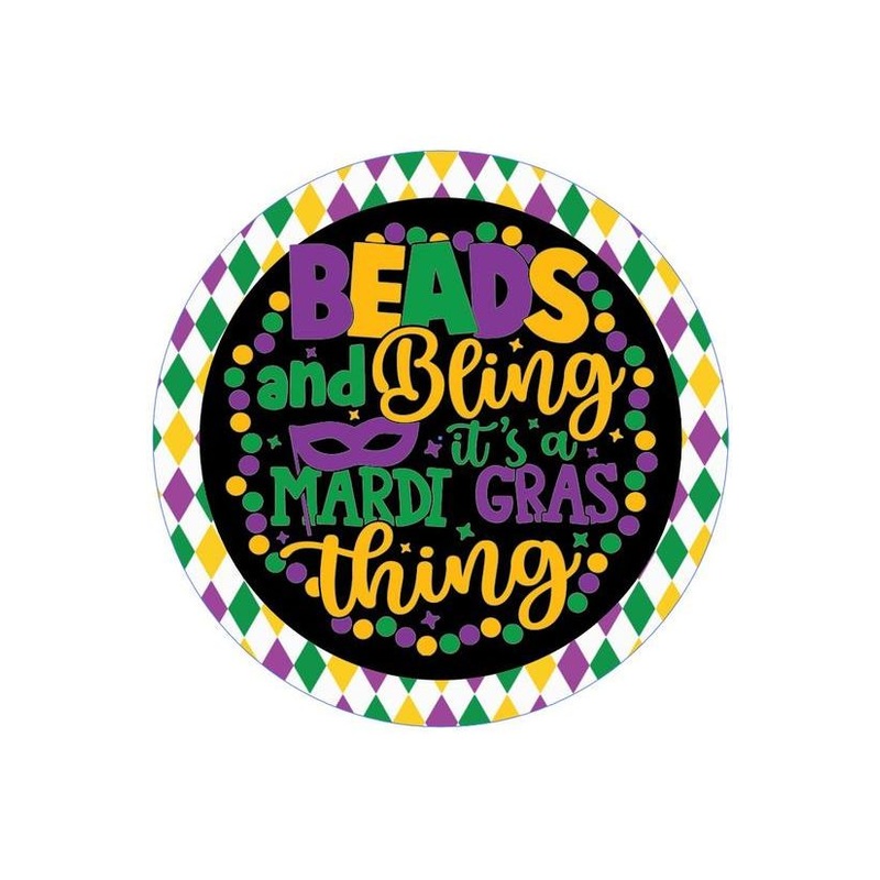 Beads and Bling Mardi Gras Sign