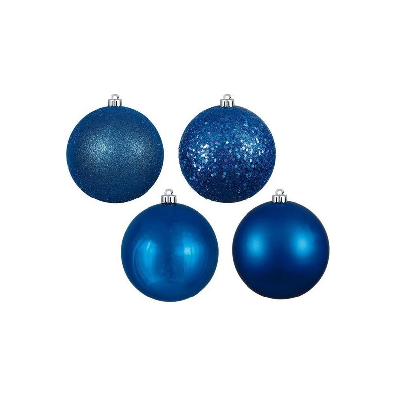 Blue Christmas Ball Ornament Assortment (Set of 20)