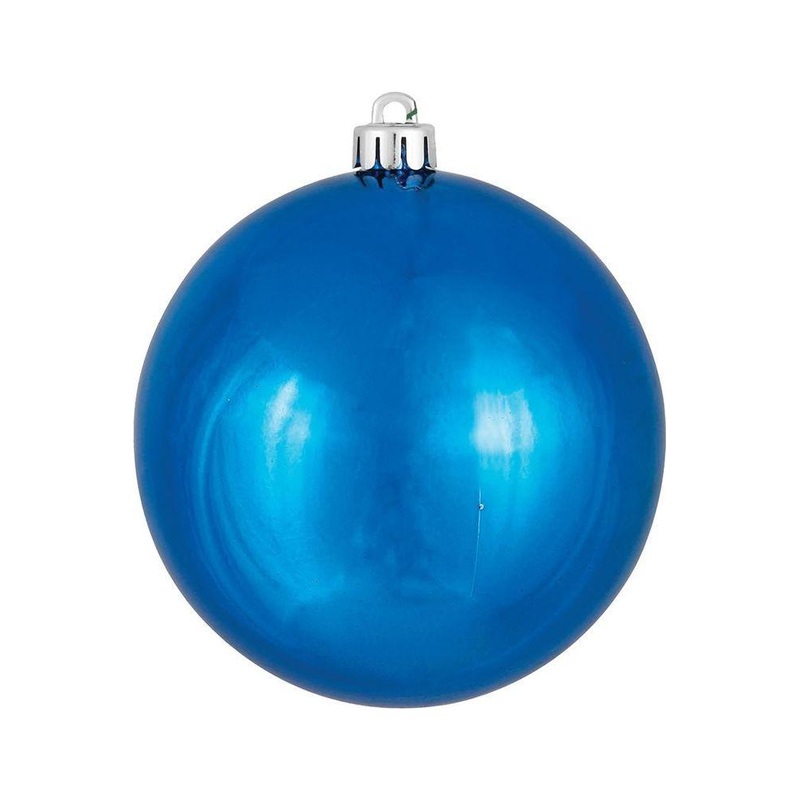 Blue Shiny Ball Christmas Tree Ornament (6 pack)