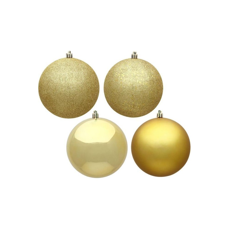 Gold 4-Finish Ball Ornament Assortment (Set of 20)