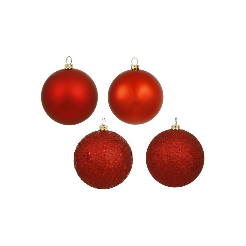 Red Christmas Ball Ornament Assortment (Set of 20)