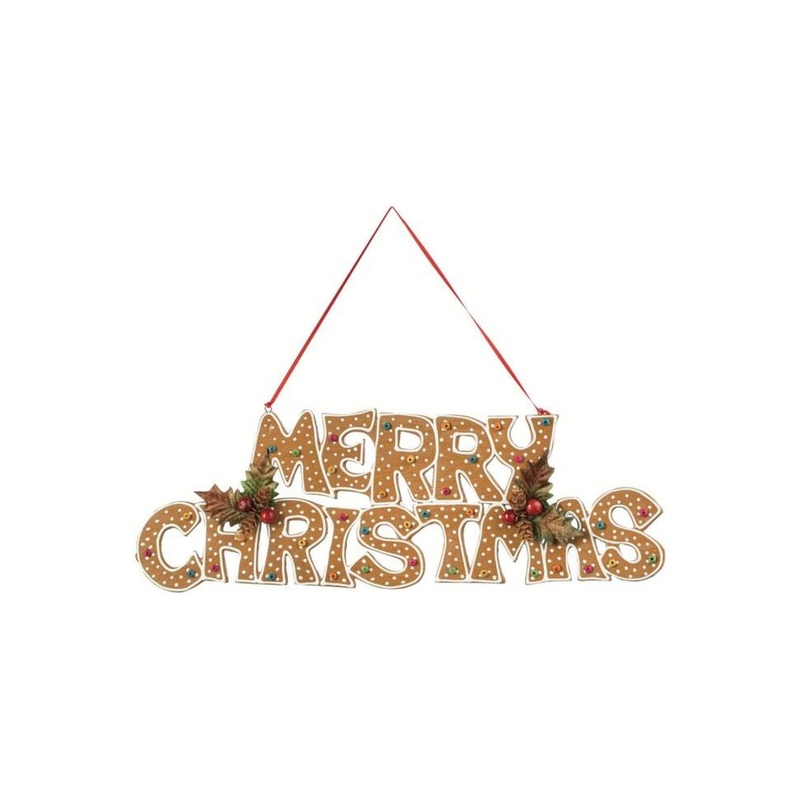 19″ Gingerbread Merry Christmas Banner