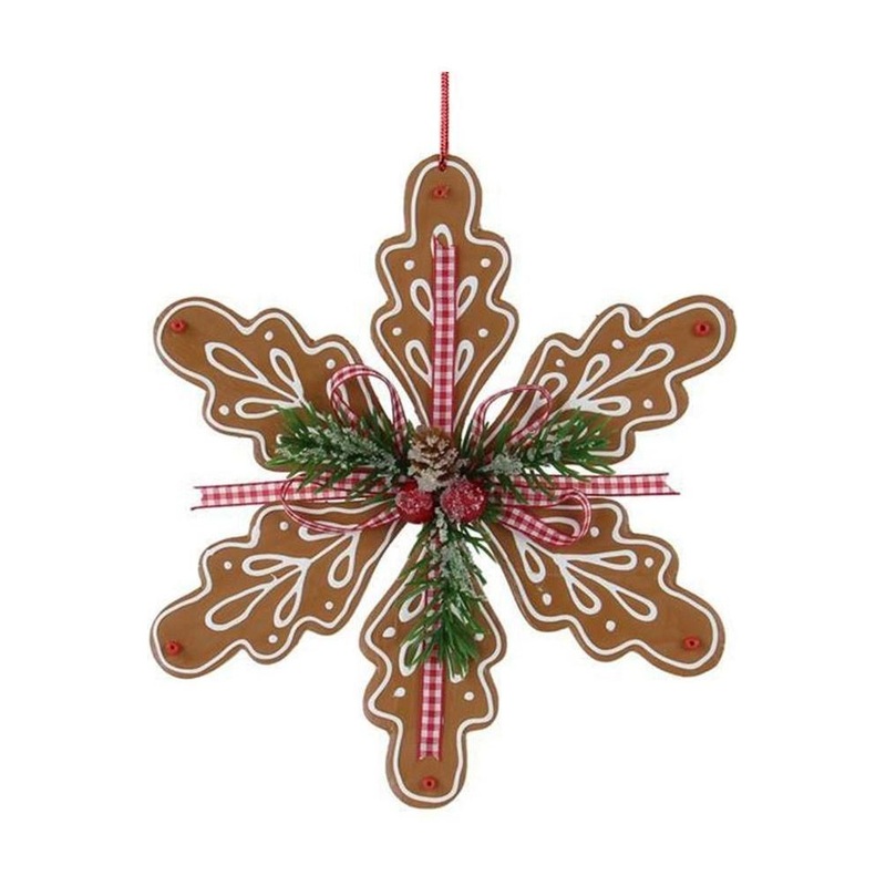 8″ Gingerbread Snowflake Ornament