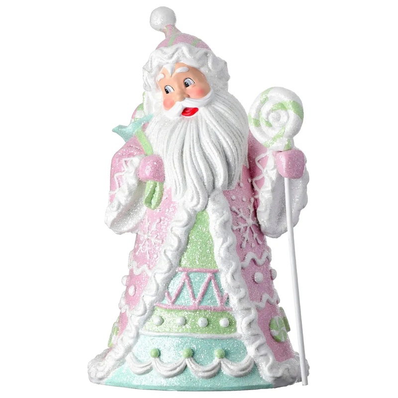 18″ Resin Candylicious Santa: Pastel