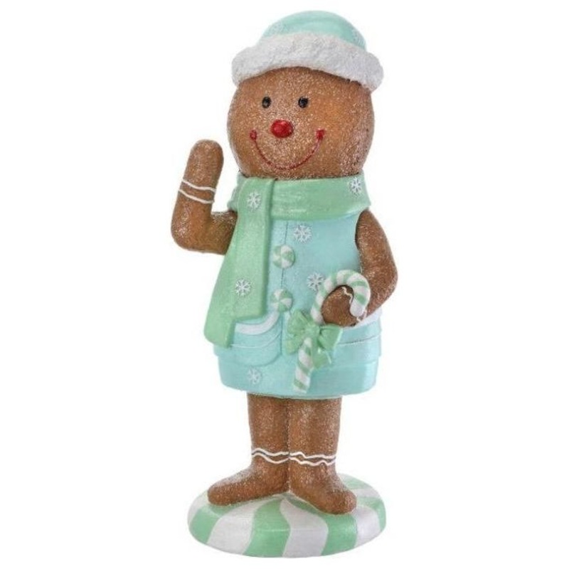 36″ Resin Outdoor Gingerbread Boy: Pastel