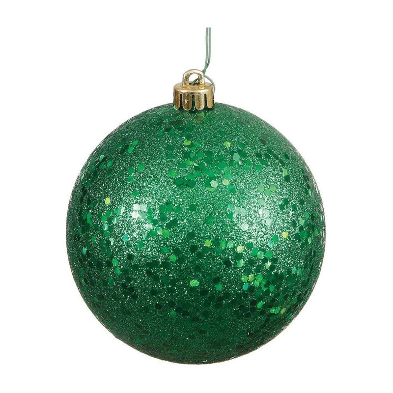 4.75″ Green Ornament Ball: Sequin