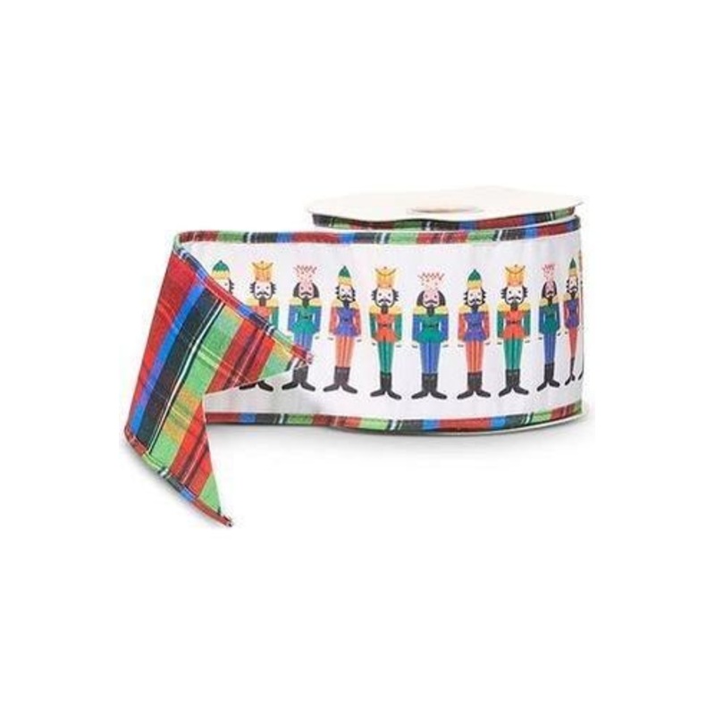 4″ Nutcracker Plaid Ribbon (10 Yards)