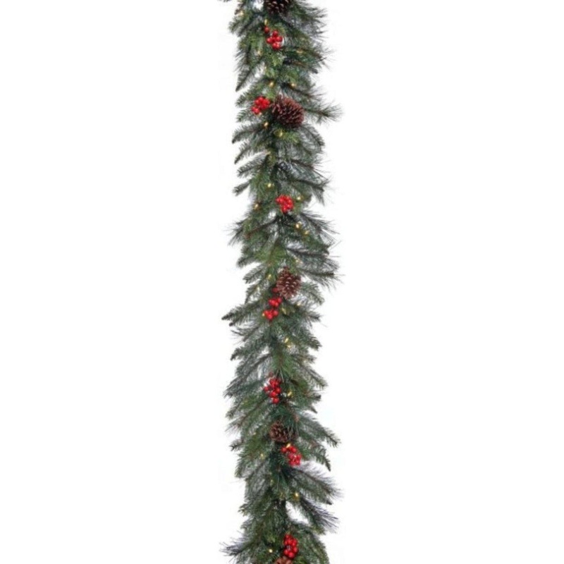 6′ LED Forest Berry Fir Garland