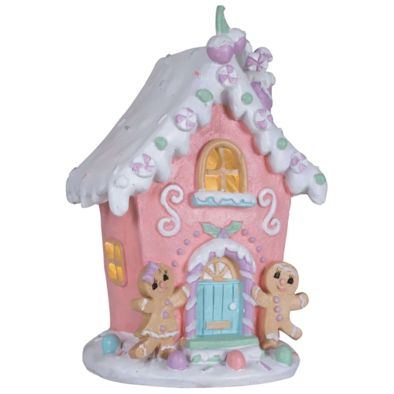 7.8″ LED Pink Gingerbread House