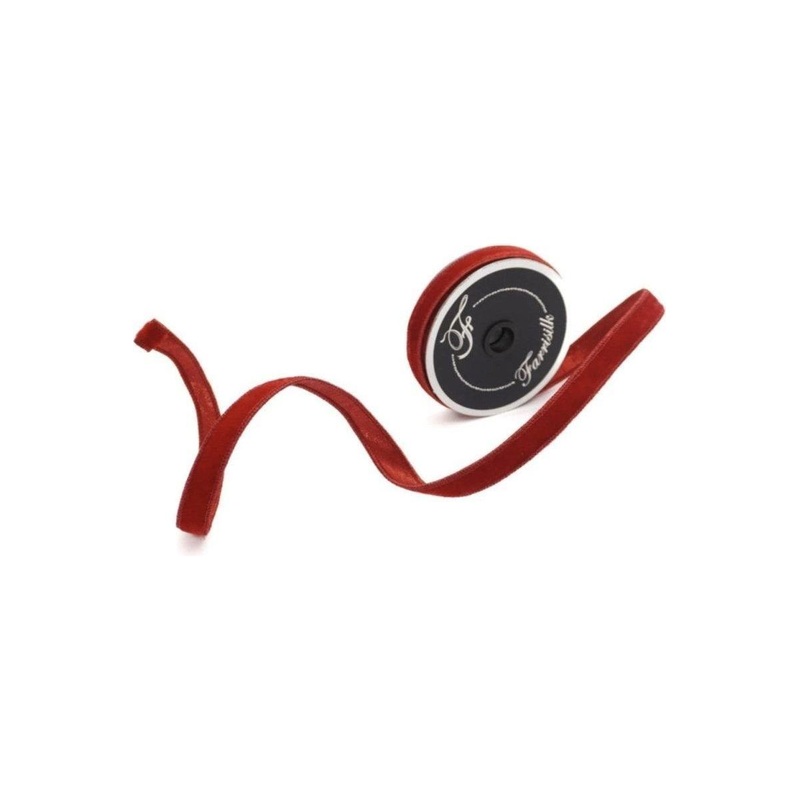 .75″ Velvet Luster Ribbon: Red (10 Yards)