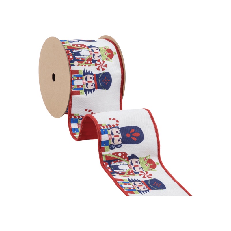 4″ Reversible Dupioni Nutcracker Ribbon (10 Yards)