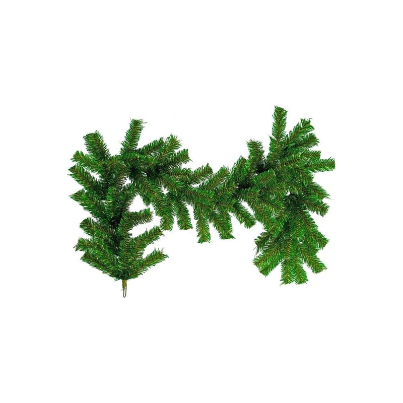 Green Gold Tinsel Christmas Garland