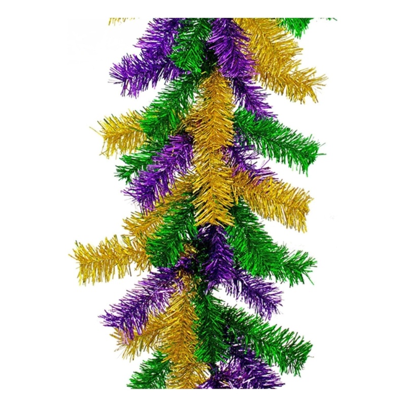 Mardi Gras Mixed Christmas Brush Garland