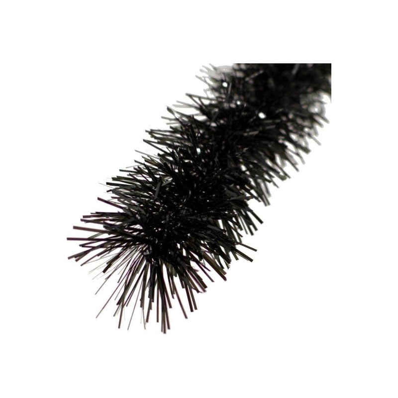 Metallic Black Tinsel Garland