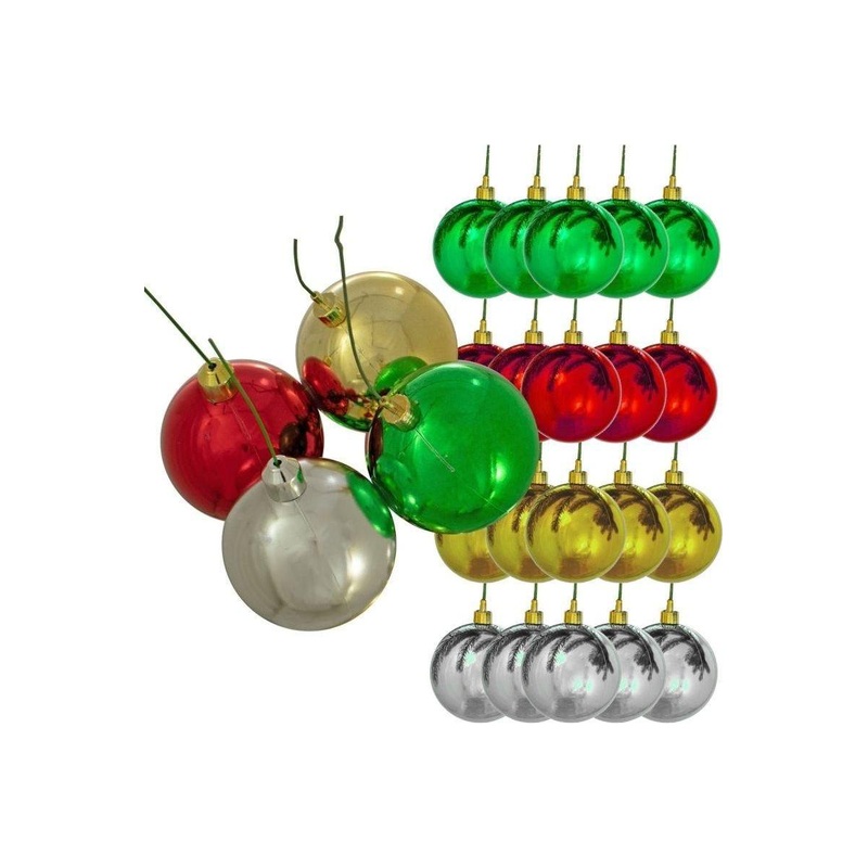 Multi-Color Ball Ornaments Bundle (48 pc)