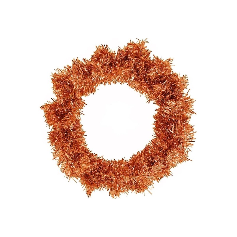 Orange Tinsel Halloween Wreaths