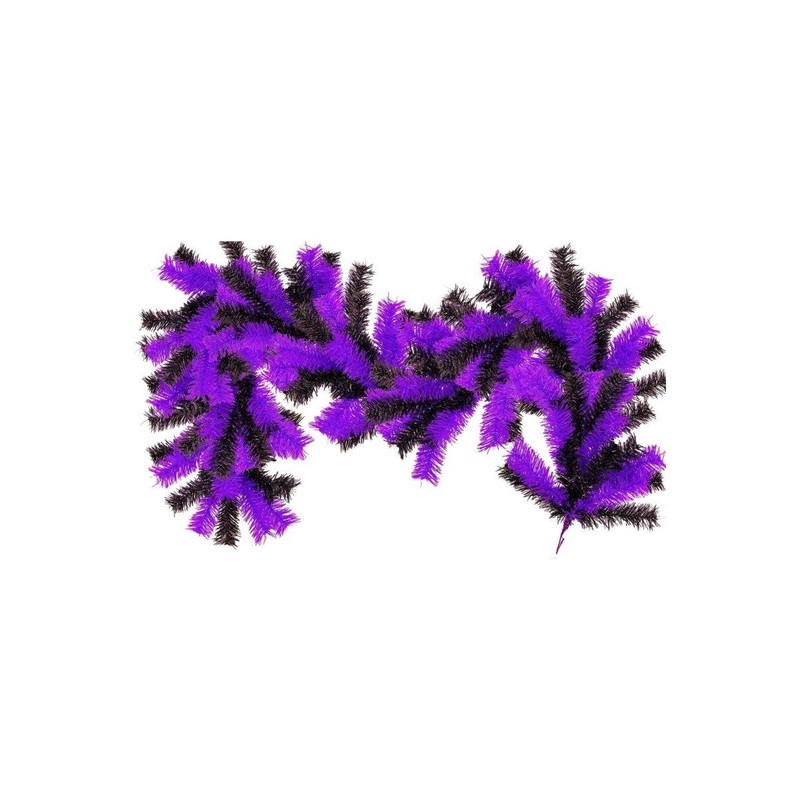 Purple and Black Christmas Garland
