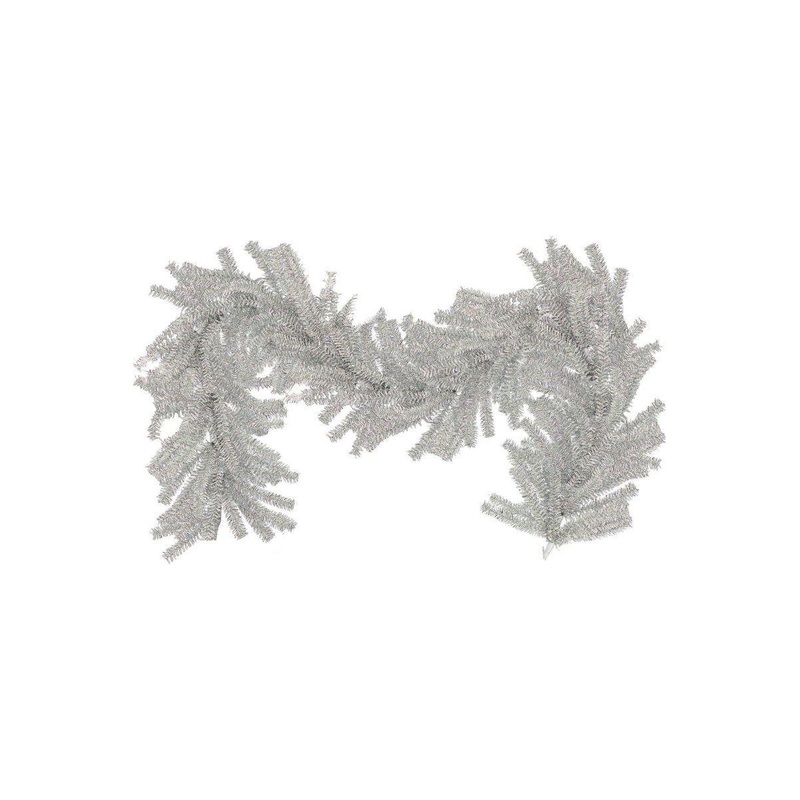 Silver 1″ Brush Christmas Garland