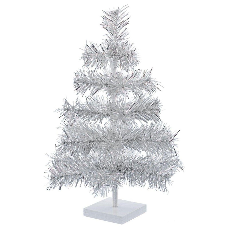 Silver Tinsel Christmas Tree