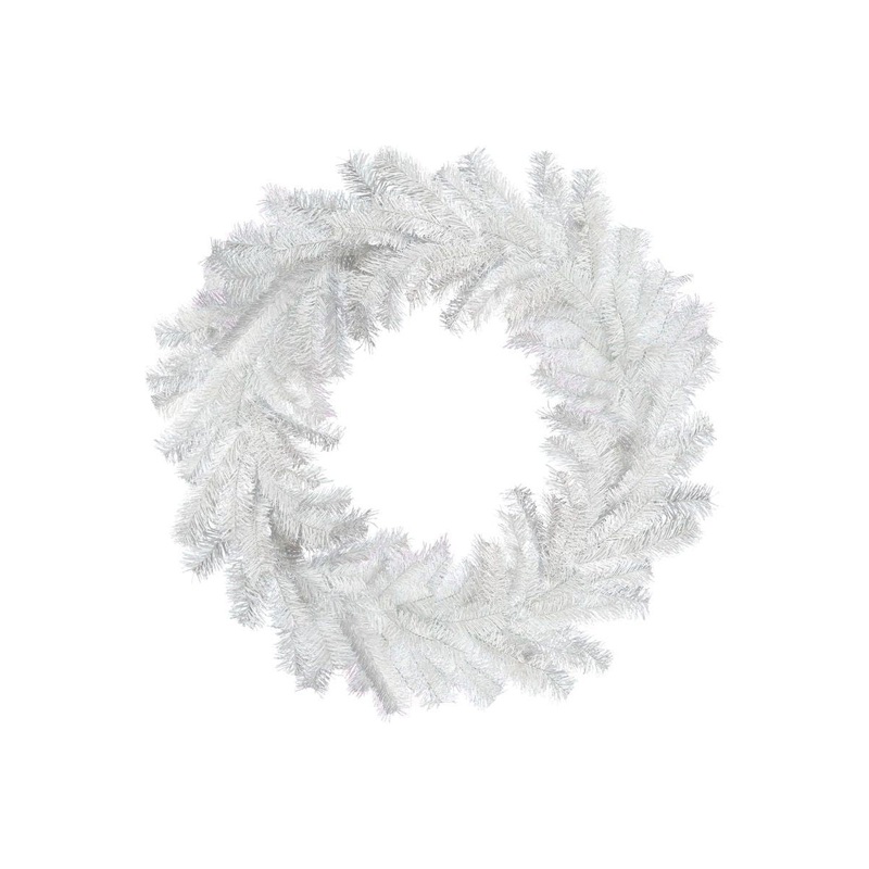 White Tinsel Wreaths