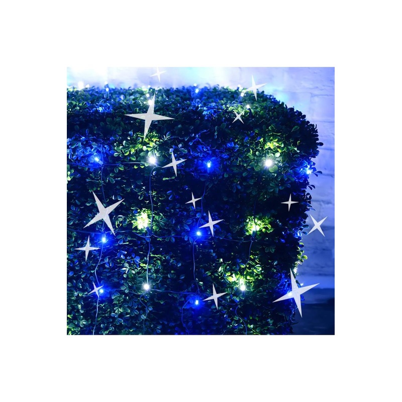 4′ x 6′ Blue and Cool White 5mm LED Smooth Fade DreamSpark Net Lights