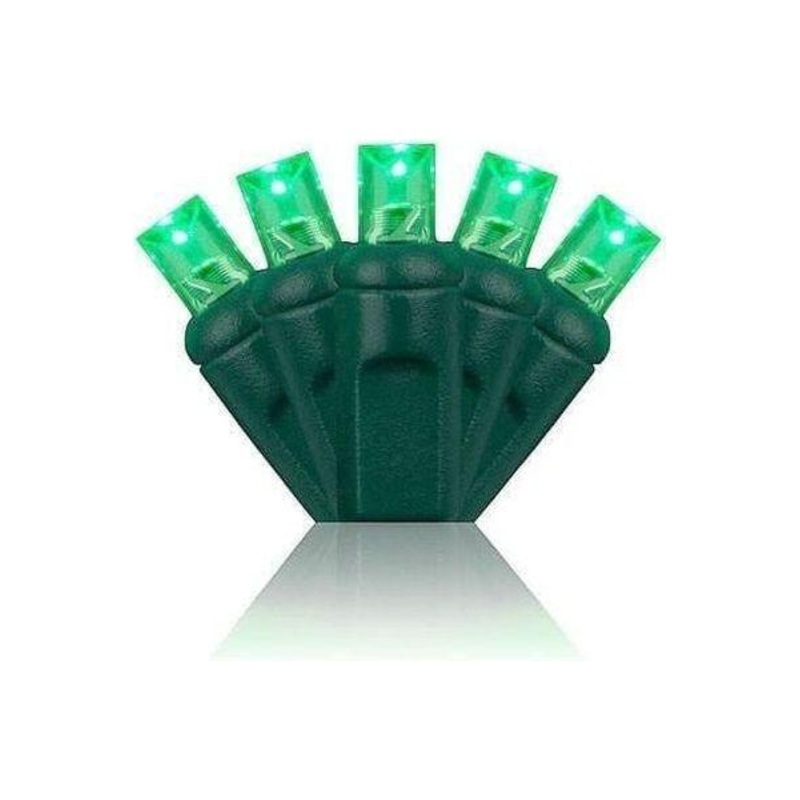 5mm Green LED Christmas Lights, 35 Bulbs