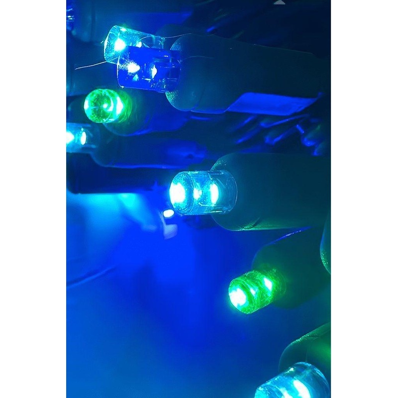 5mm Multicolor Bahamas Blue LED Christmas Lights, 50 Bulbs